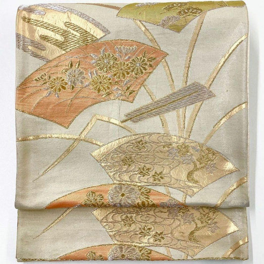 4967# Japanese Vintage Fukuro Obi Belt Kimono Fabric Silk Traditional