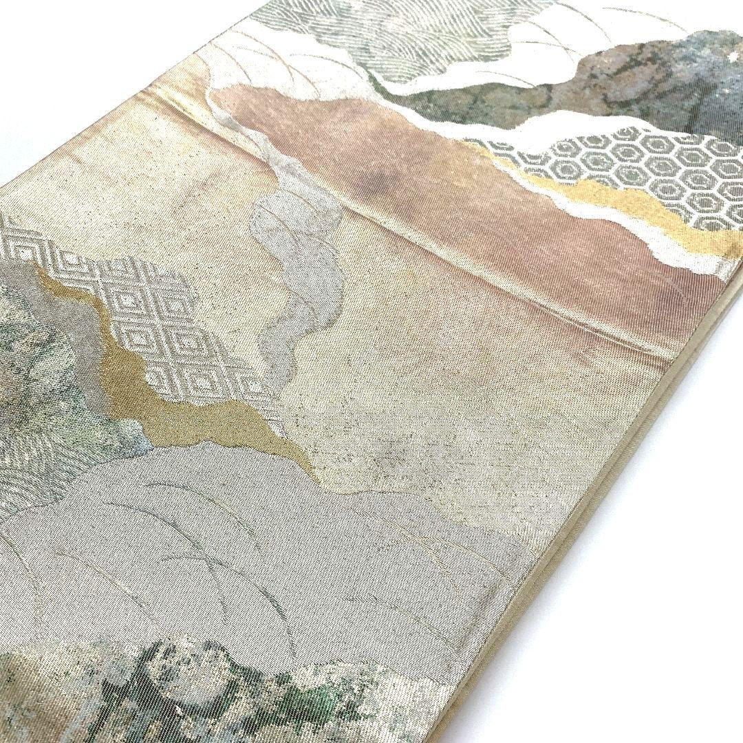 4461# Japanese Vintage Fukuro Obi Belt Kimono Fabric Silk Traditional