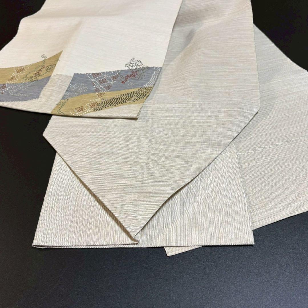 6162# Japanese Vintage Nagoya Obi Belt Kimono Pongee Fabric Silk Traditional