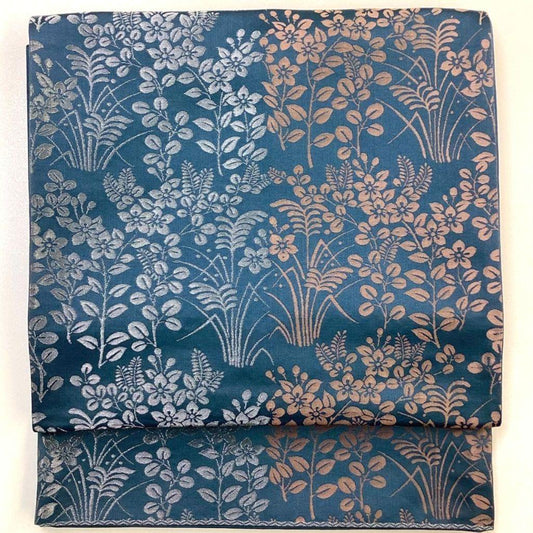 4982# Japanese Vintage Fukuro Obi Belt Kimono Fabric Silk Traditional Untailored