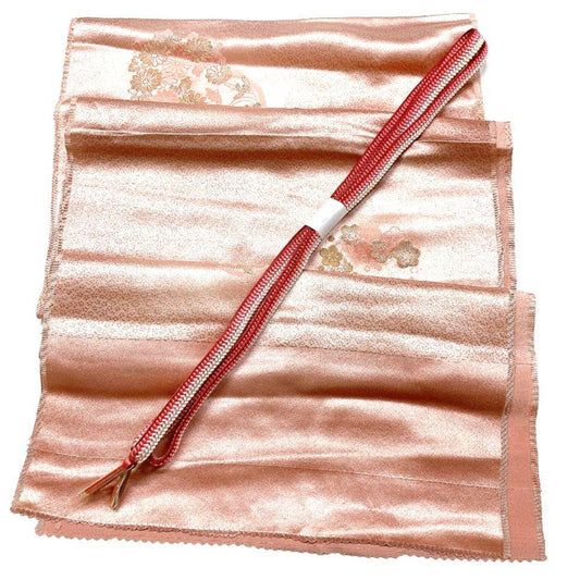 4577# Japanese Kimono Accessory Vintage Obiage and Obijime 2-piece Set Silk