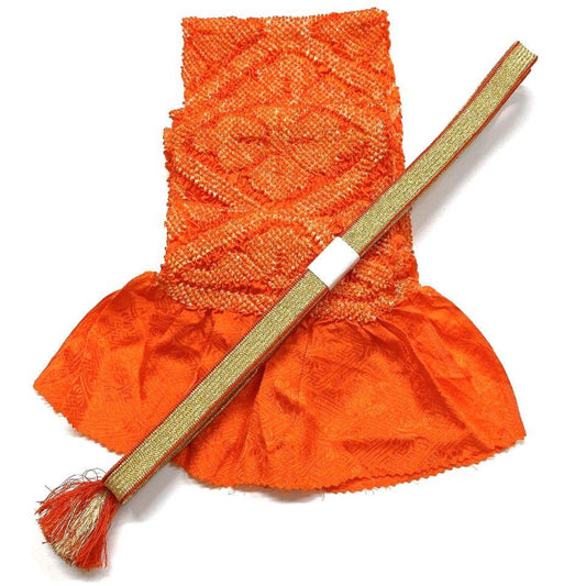 3877# Japanese Kimono Accessory Obiage and Obijime 2-piece Set Silk Shibori