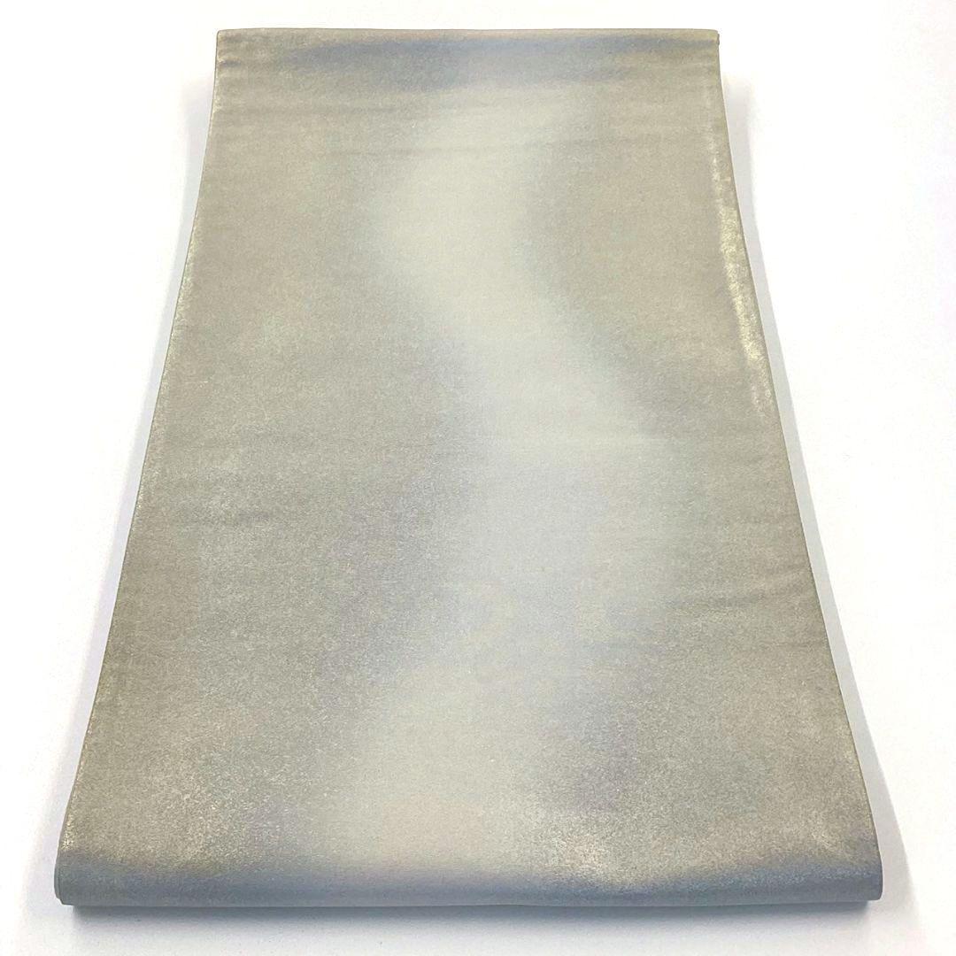 4899# Japanese Vintage Fukuro Obi Belt Kimono Fabric Silk Traditional Silver