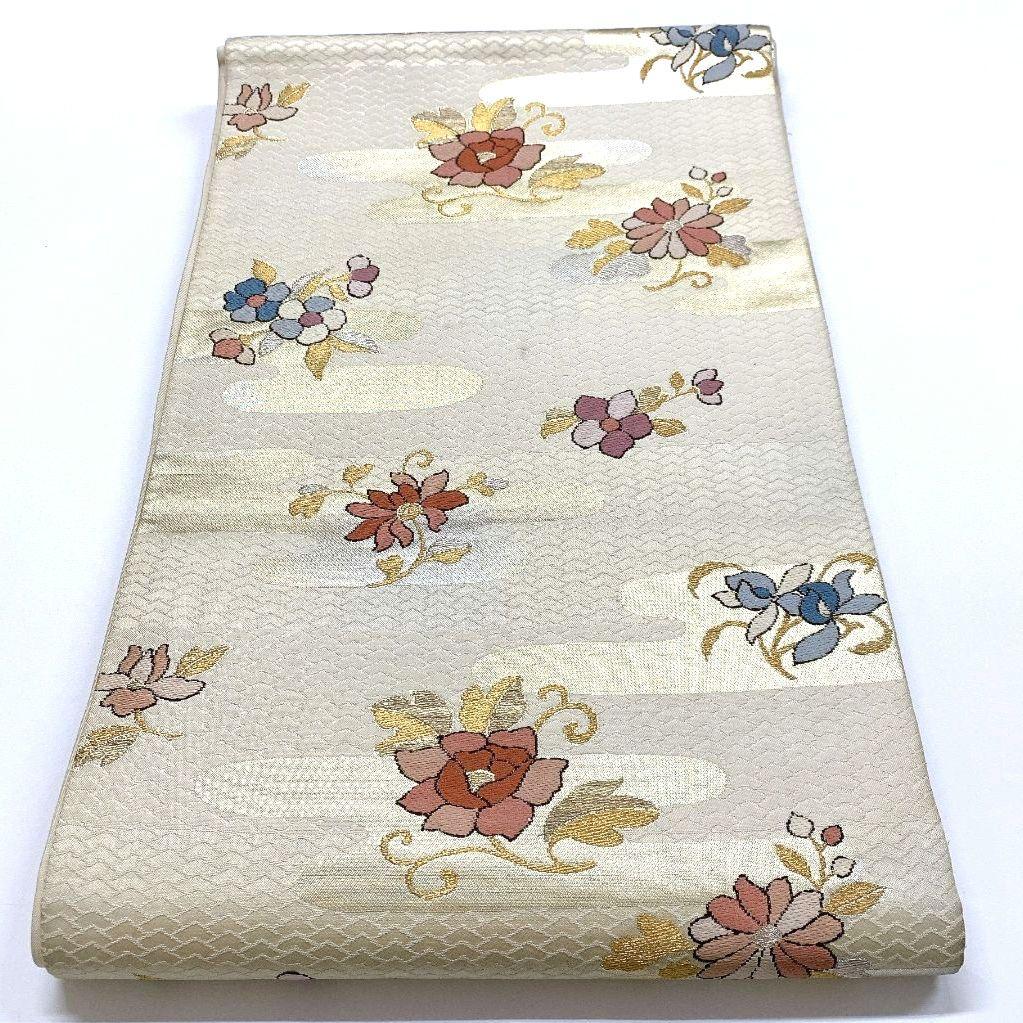 4534# Japanese Vintage Fukuro Obi Belt Kimono Fabric Silk Traditional