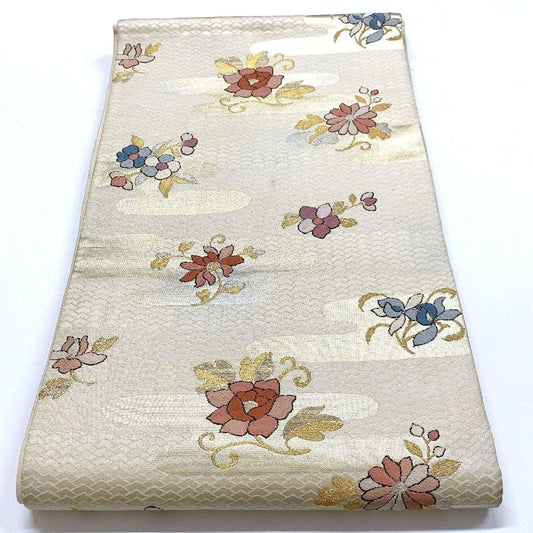 4534# Japanese Vintage Fukuro Obi Belt Kimono Fabric Silk Traditional