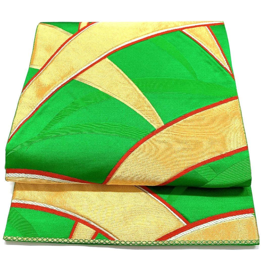 4454# Japanese Vintage Fukuro Obi Belt Kimono Fabric Silk Traditional Embroidery