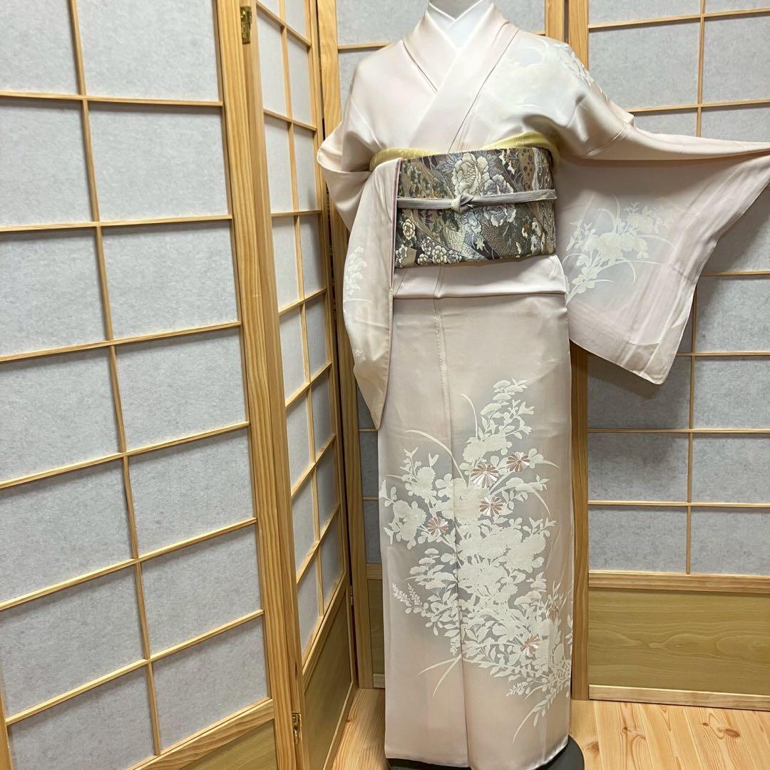 4394# Japanese Kimono Vintage Womens Silk Fabric Robe Kimono only sold