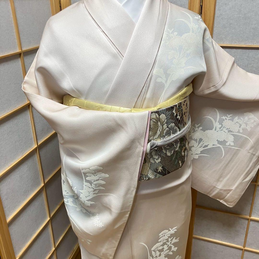 4394# Japanese Kimono Vintage Womens Silk Fabric Robe Kimono only sold