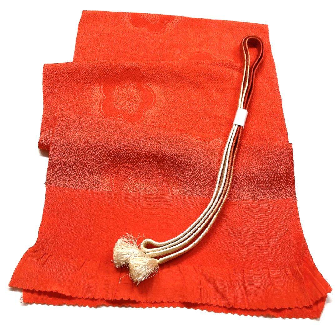 3229# Japanese Kimono Accessory Vintage Obiage and Obijime 2-piece Set Silk