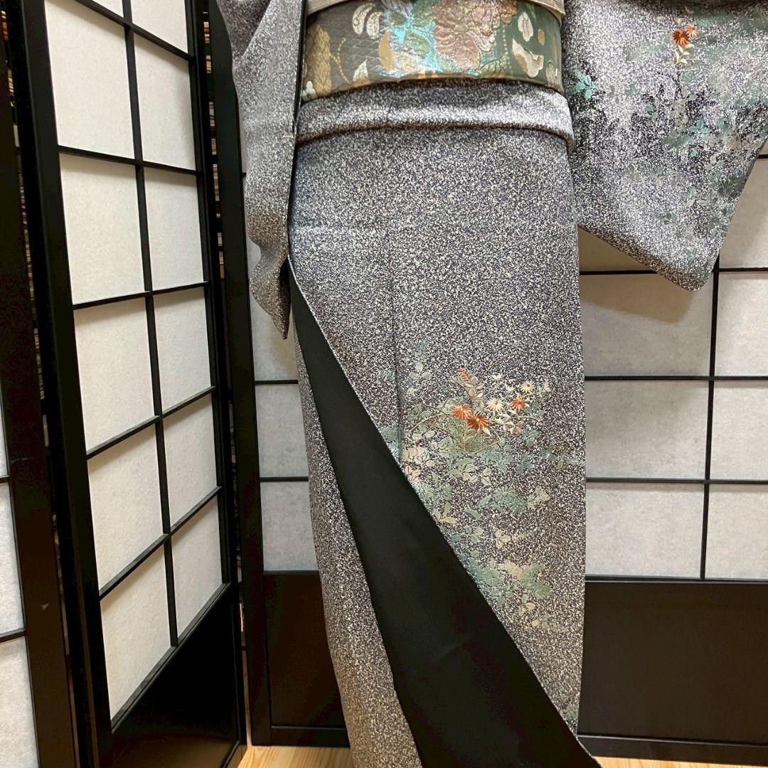 5463# Japanese Kimono Vintage Womens Silk Fabric Robe Kimono only sold
