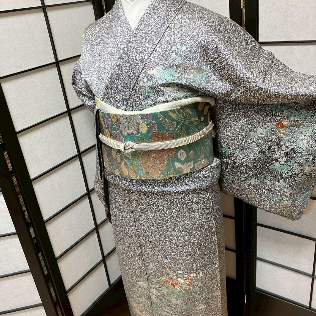 5463# Japanese Kimono Vintage Womens Silk Fabric Robe Kimono only sold