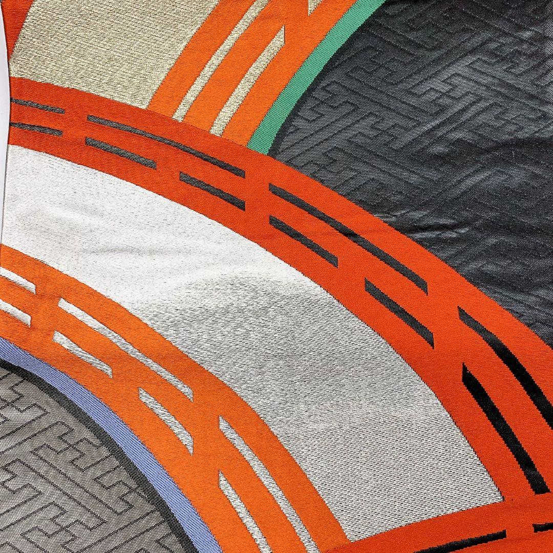 3843# Japanese Vintage Fukuro Obi Belt Kimono Fabric Silk Traditional Black