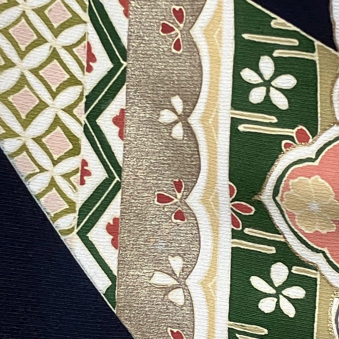 4412# Japanese Tomesode Kimono Vintage Womens Silk Fabric Robe Kimono only sold