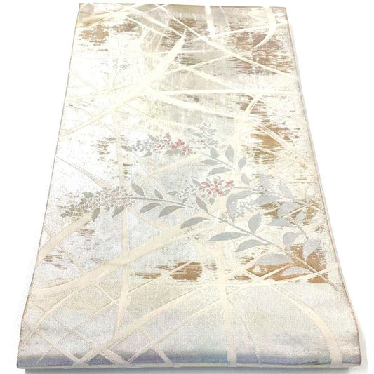 4957# Japanese Vintage Fukuro Obi Belt Kimono Fabric Silk Traditional