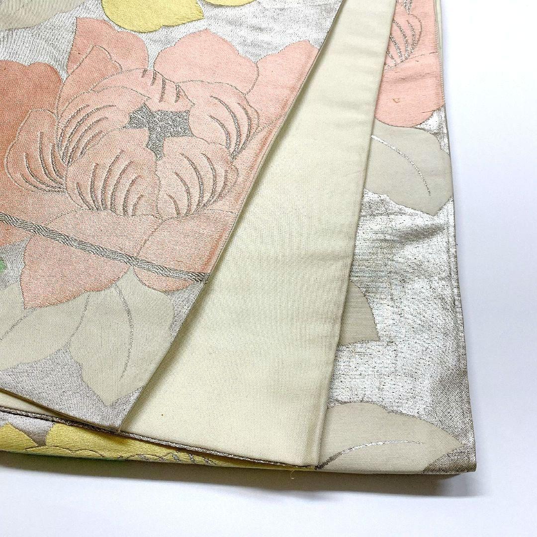 4137# Japanese Vintage Fukuro Obi Belt Kimono Fabric Silk Traditional Embroidery