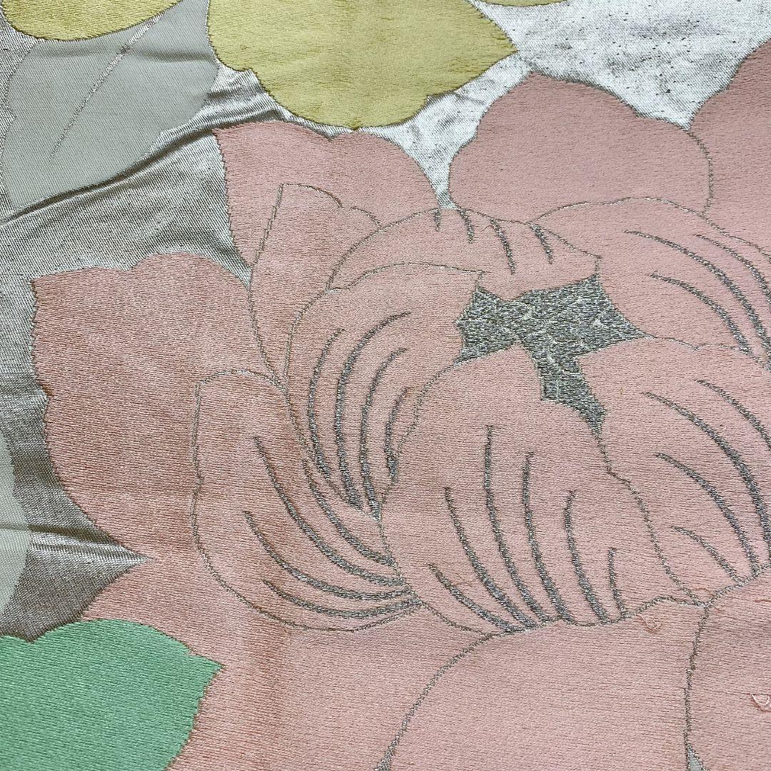 4137# Japanese Vintage Fukuro Obi Belt Kimono Fabric Silk Traditional Embroidery