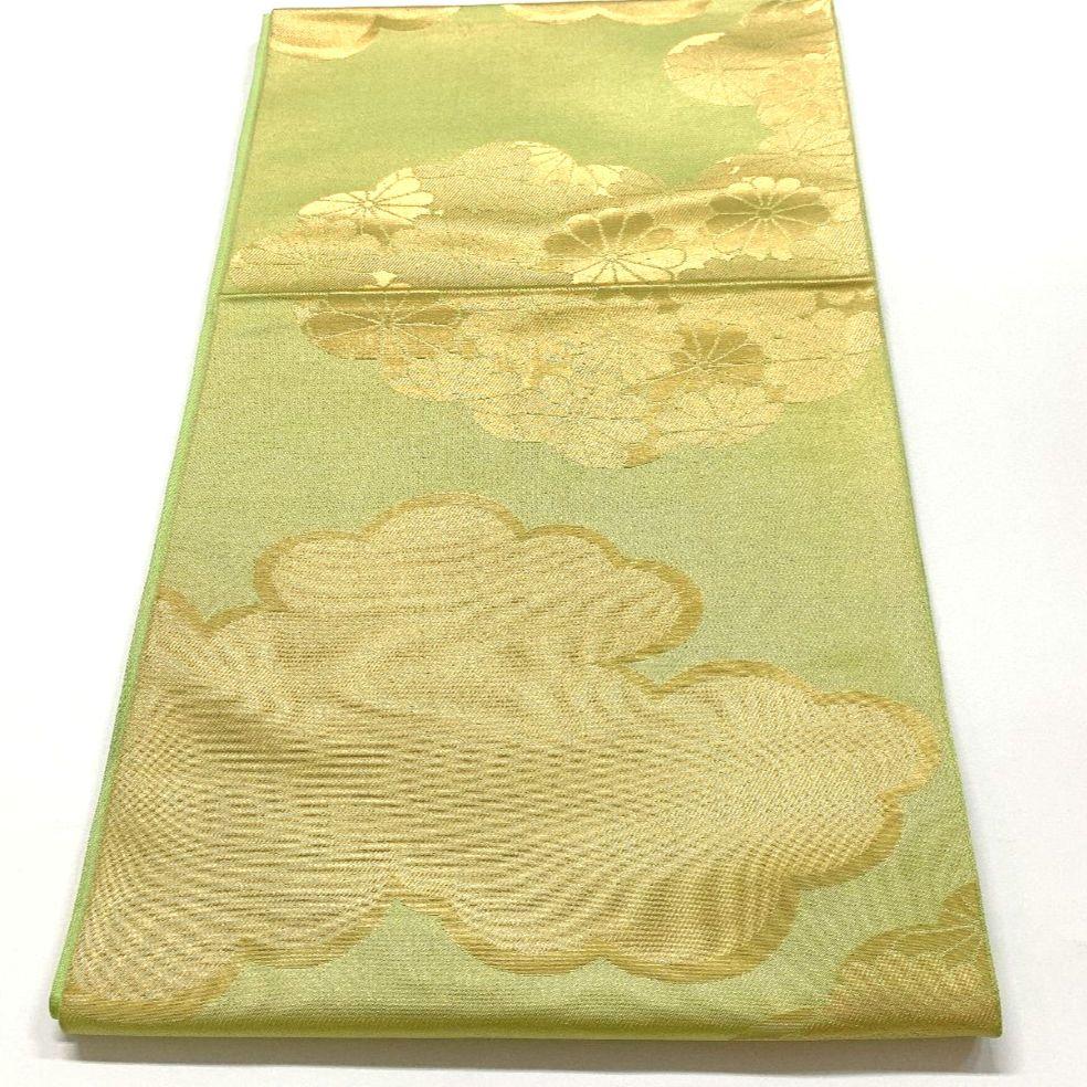 4449# Japanese Vintage Fukuro Obi Belt Kimono Fabric Silk Traditional