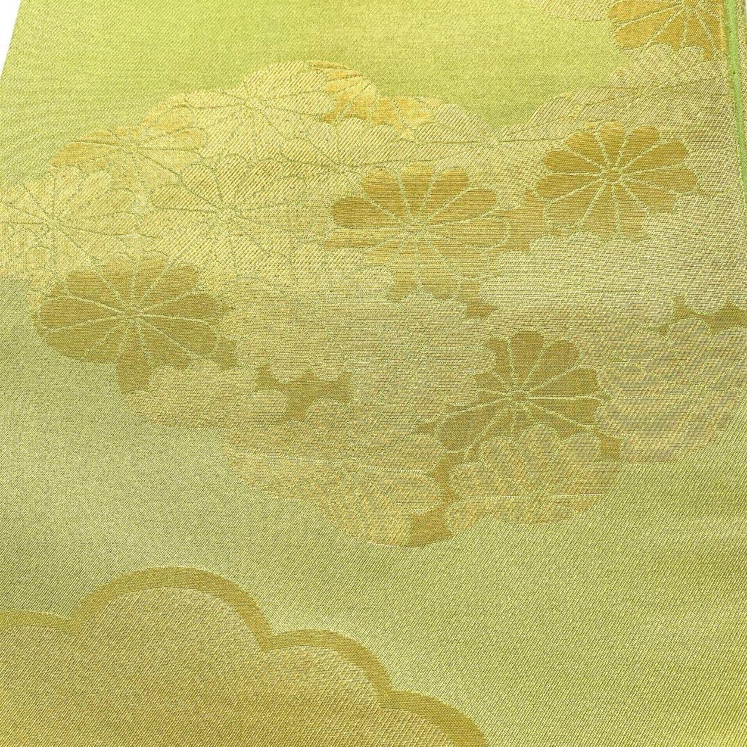 4449# Japanese Vintage Fukuro Obi Belt Kimono Fabric Silk Traditional