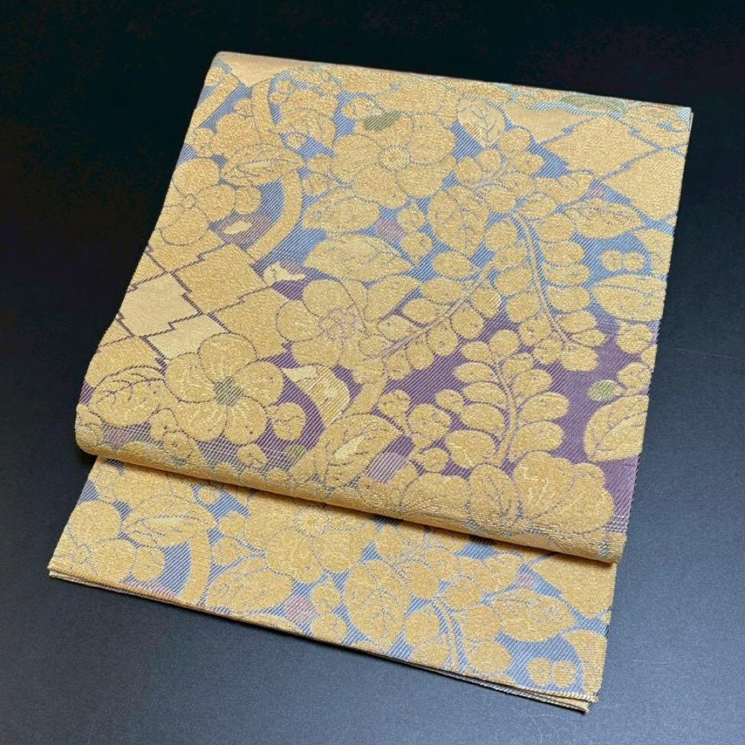 8479# Japanese Vintage Fukuro Obi Belt Kimono Fabric Silk Traditional
