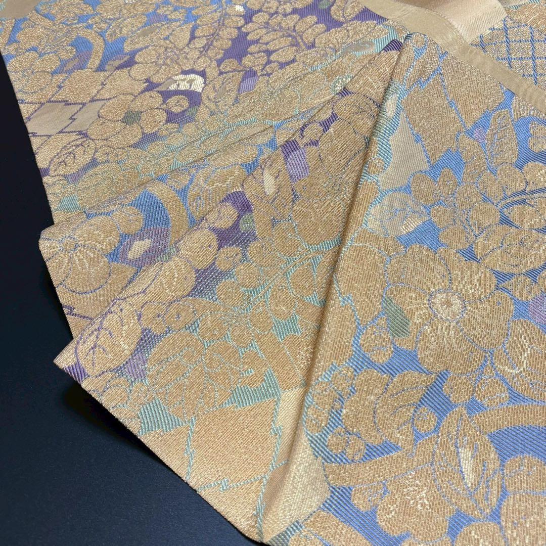 8479# Japanese Vintage Fukuro Obi Belt Kimono Fabric Silk Traditional
