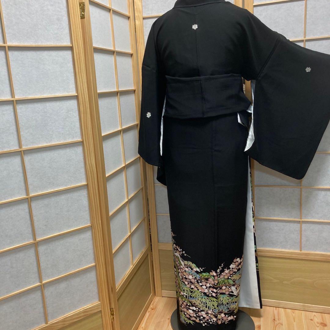 2273# Japanese Tomesode Kimono Vintage Womens Silk Fabric Robe Kimono only sold