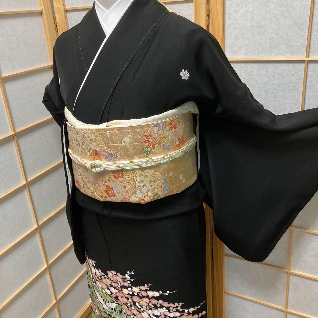 2273# Japanese Tomesode Kimono Vintage Womens Silk Fabric Robe Kimono only sold