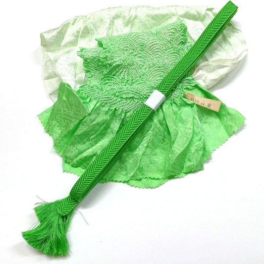 3883# Japanese Kimono Accessory Obiage and Obijime 2-piece Set Silk Shibori