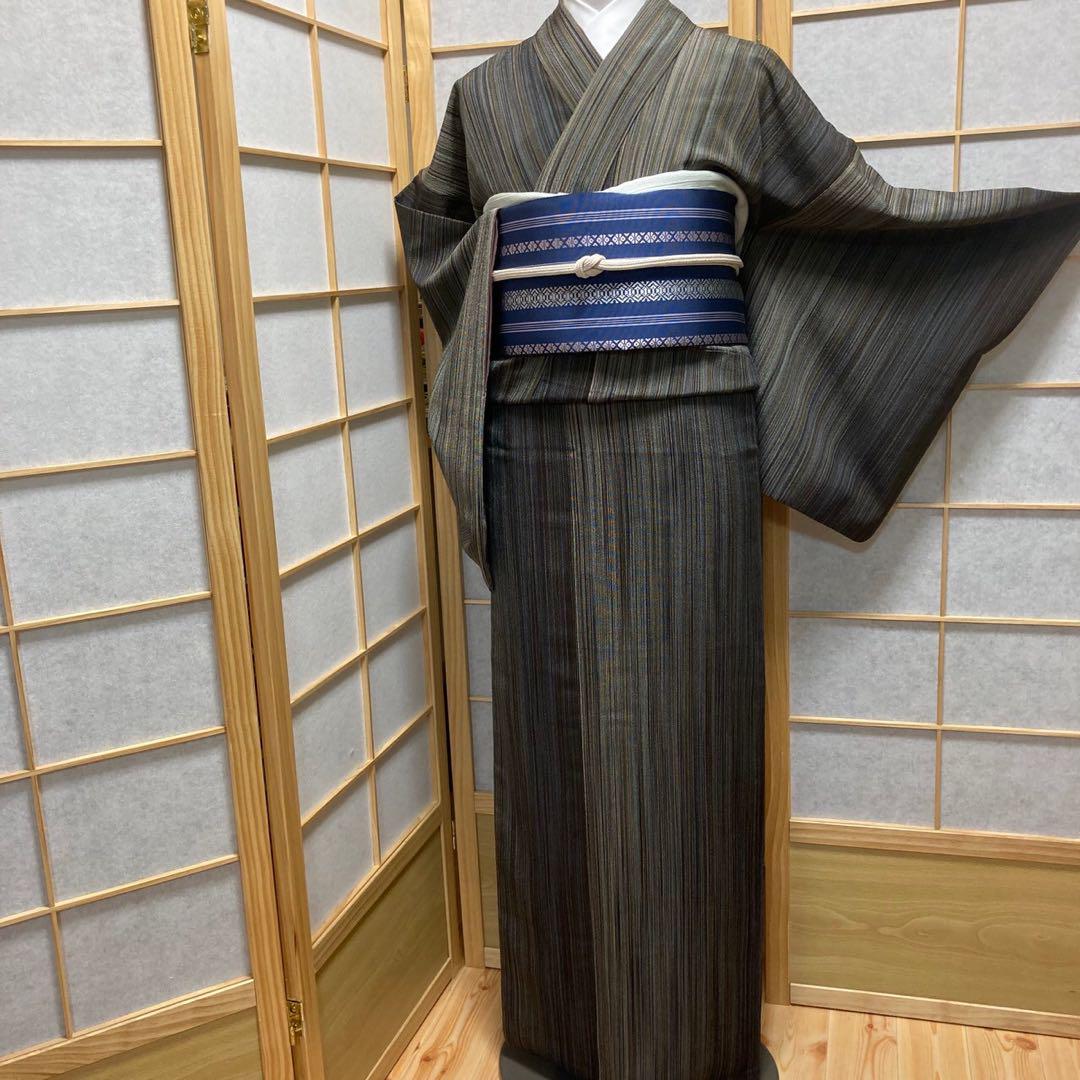 3418# Japanese Kimono Vintage Womens Silk Pongee Fabric Robe Kimono only sold