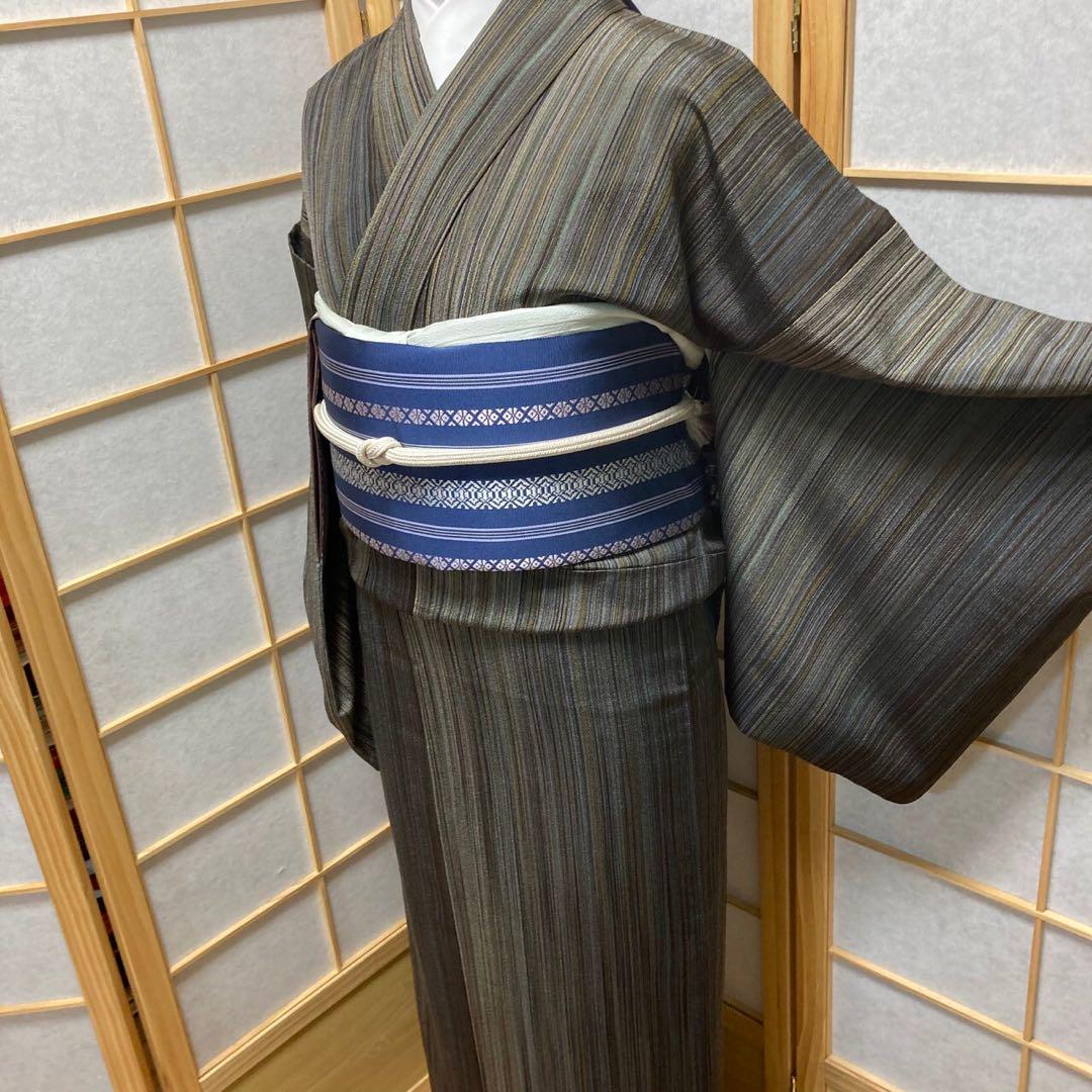 3418# Japanese Kimono Vintage Womens Silk Pongee Fabric Robe Kimono only sold