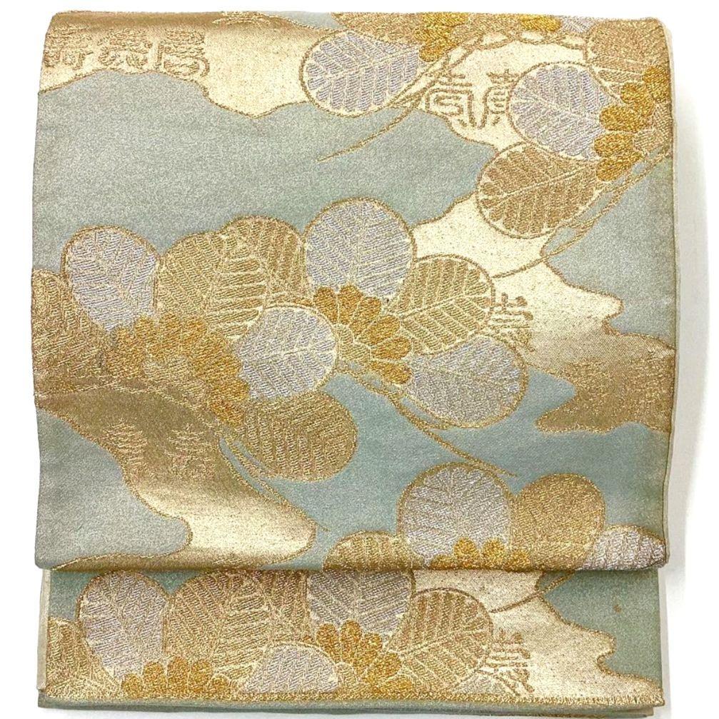 4977# Japanese Vintage Fukuro Obi Belt Kimono Fabric Silk Traditional 　
