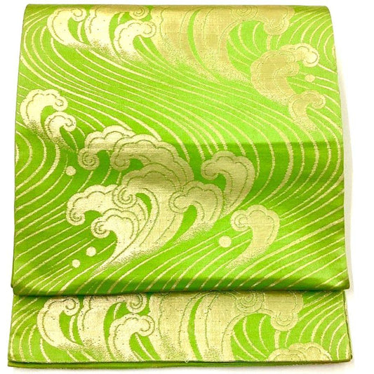4694# Japanese Vintage Fukuro Obi Belt Kimono Fabric Silk Traditional Untailored