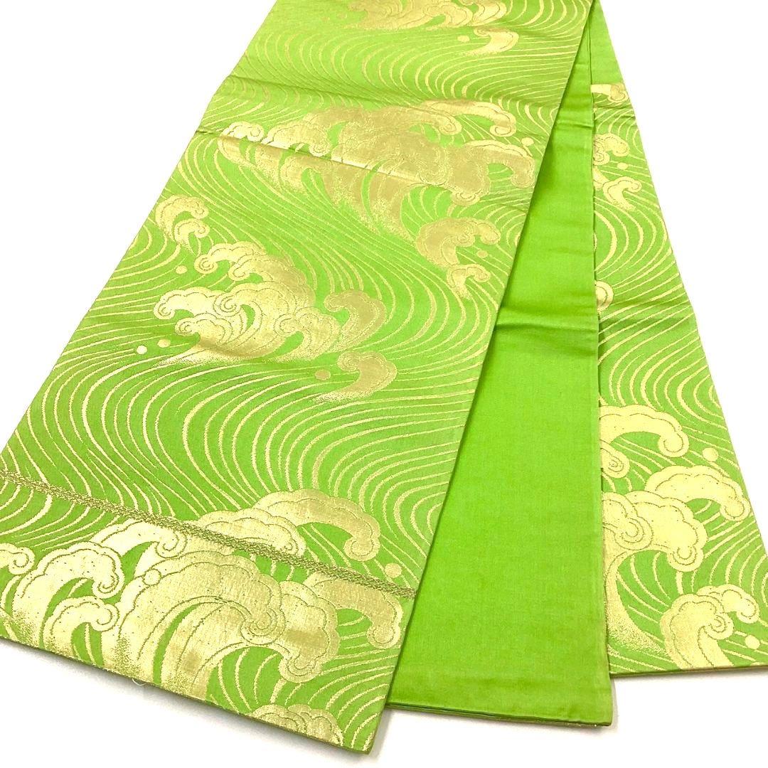 4694# Japanese Vintage Fukuro Obi Belt Kimono Fabric Silk Traditional Untailored