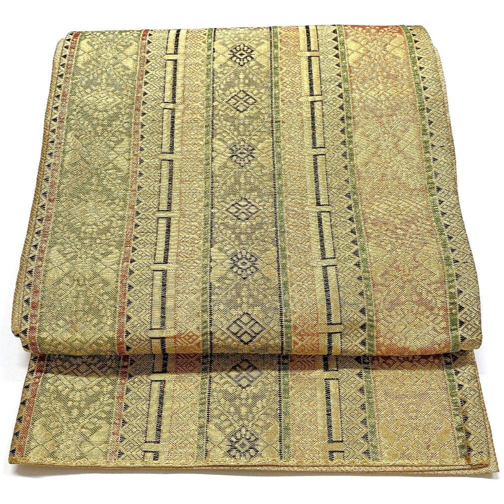 3309# Japanese Vintage Fukuro Obi Belt Kimono Fabric Silk Traditional Untailored
