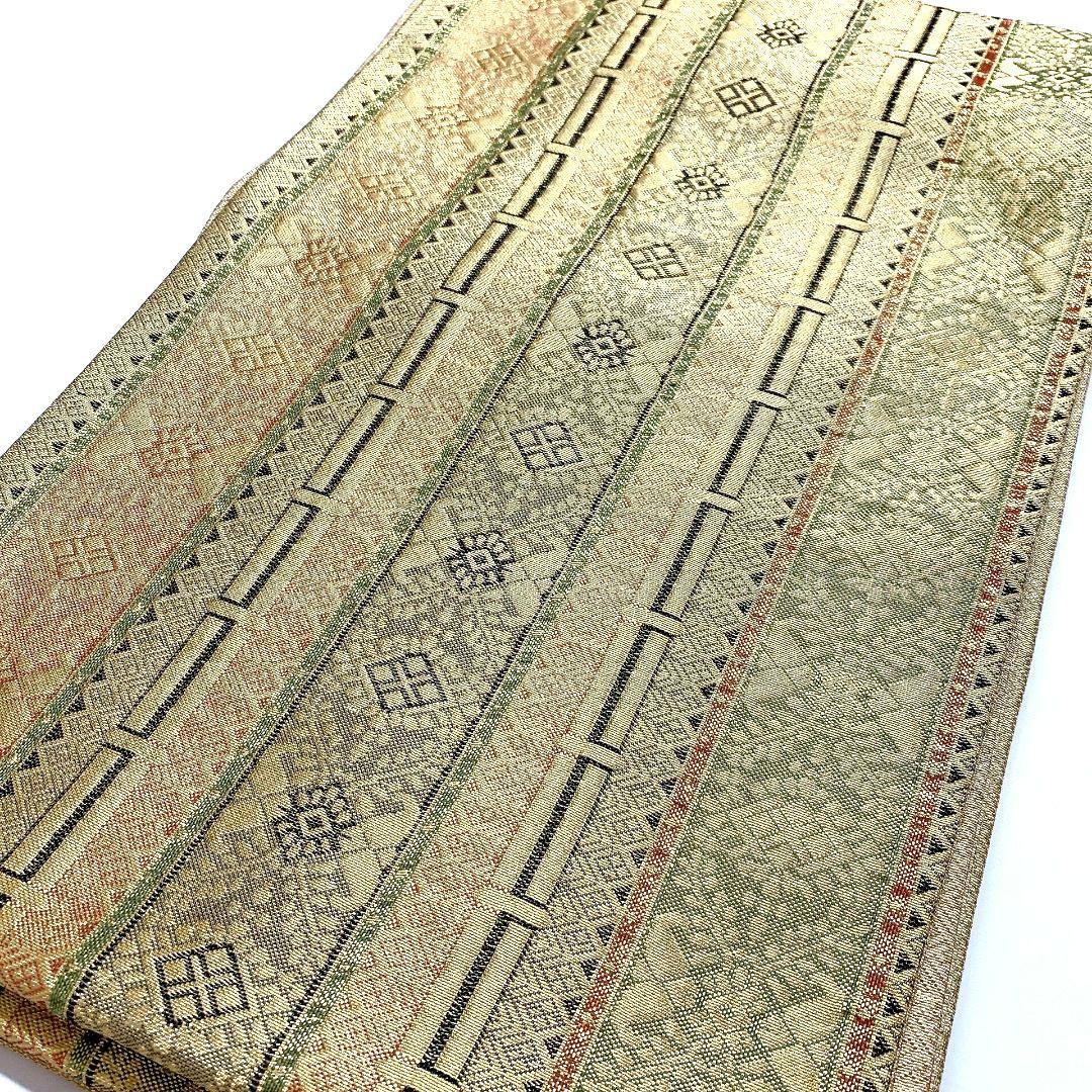 3309# Japanese Vintage Fukuro Obi Belt Kimono Fabric Silk Traditional Untailored