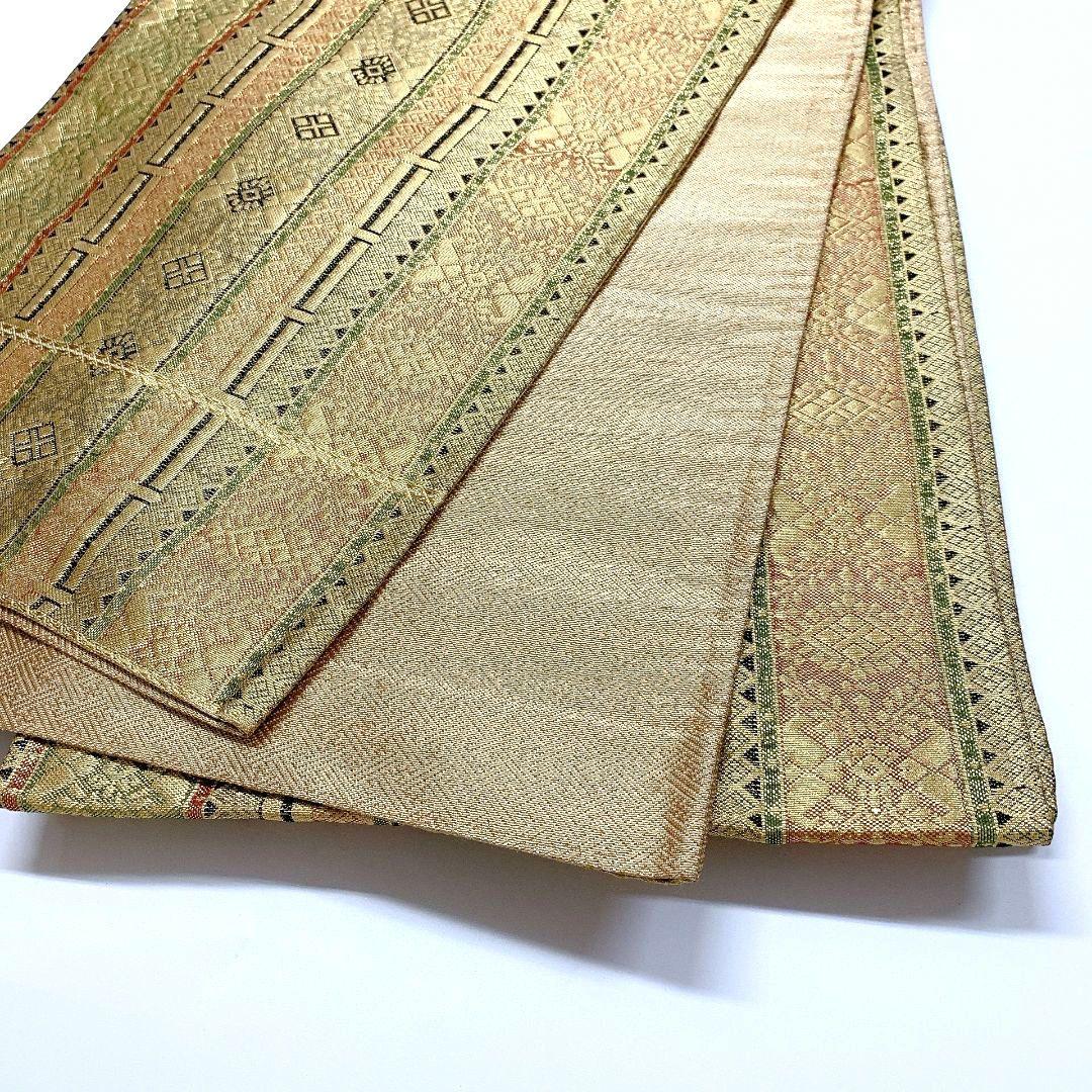 3309# Japanese Vintage Fukuro Obi Belt Kimono Fabric Silk Traditional Untailored