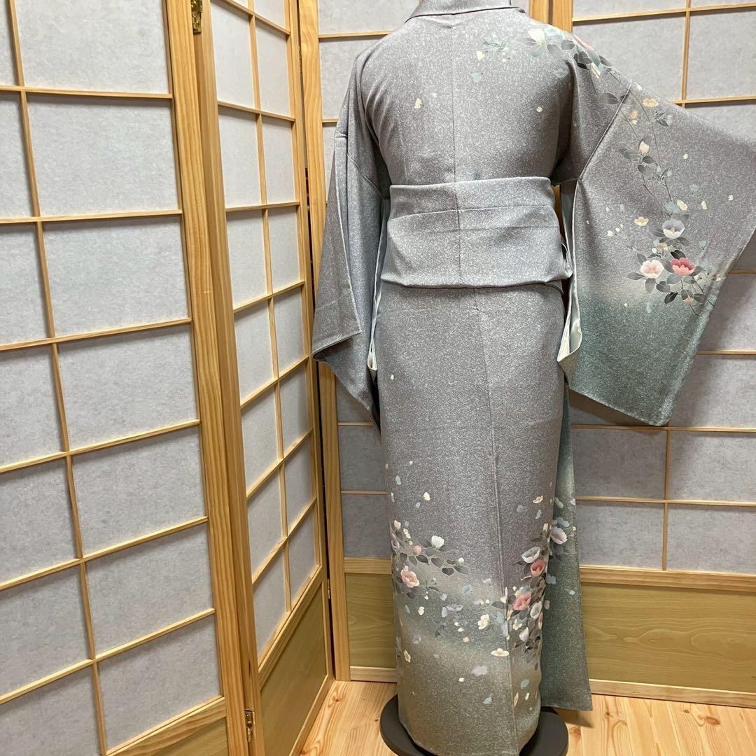 8087# Japanese Kimono Vintage Womens Silk Fabric Robe Kimono only sold