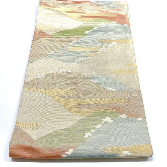 4170# Japanese Vintage Fukuro Obi Belt Kimono Fabric Silk Traditional Untailored