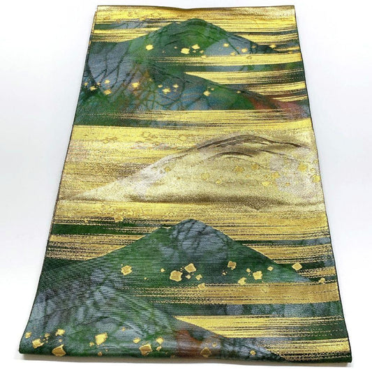 5055# Japanese Vintage Fukuro Obi Belt Kimono Fabric Silk Traditional