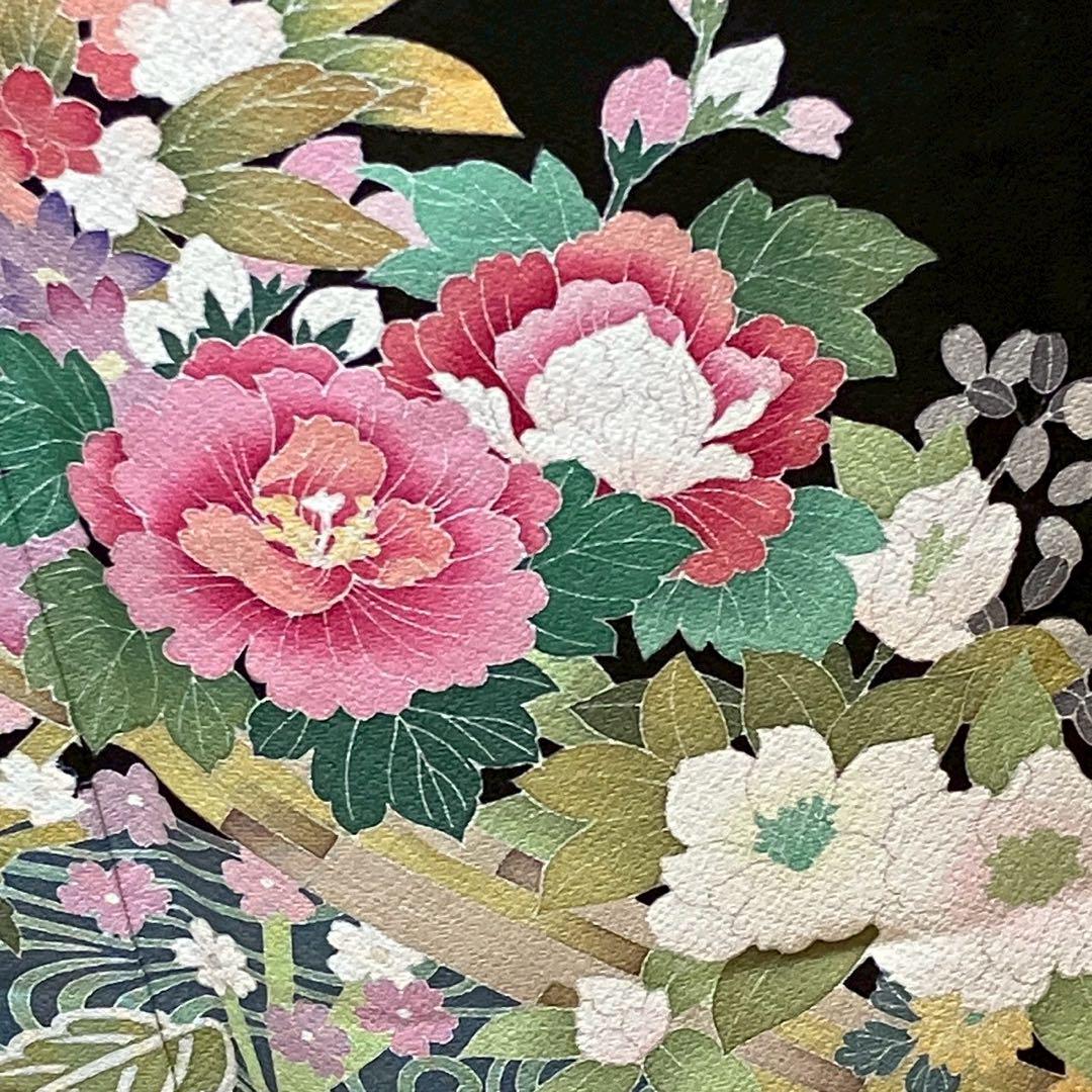 4882# Japanese Tomesode Kimono Vintage Womens Silk Fabric Robe Kimono only sold