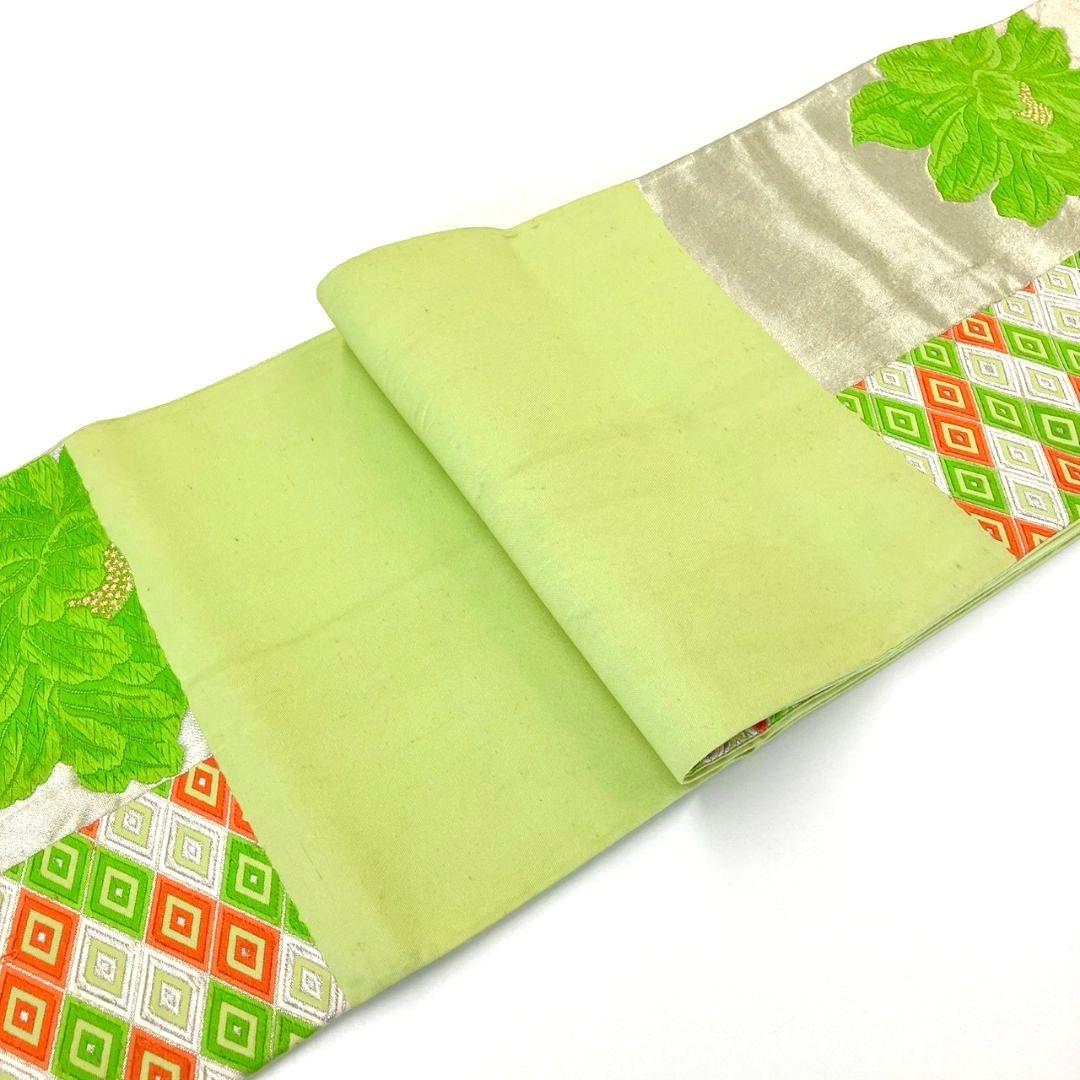 3025# Japanese Vintage Fukuro Obi Belt Kimono Fabric Silk Traditional Embroidery
