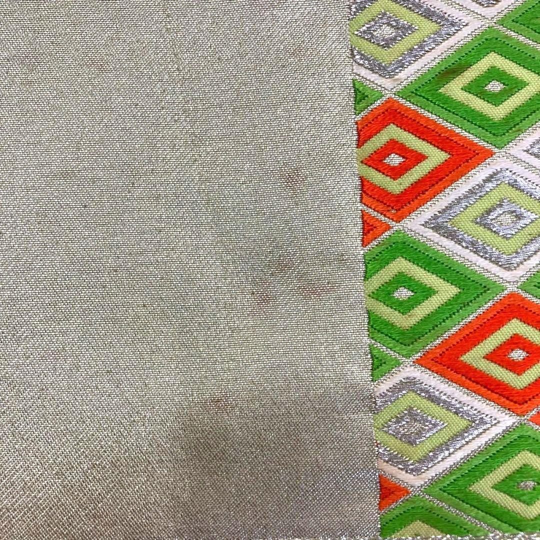 3025# Japanese Vintage Fukuro Obi Belt Kimono Fabric Silk Traditional Embroidery