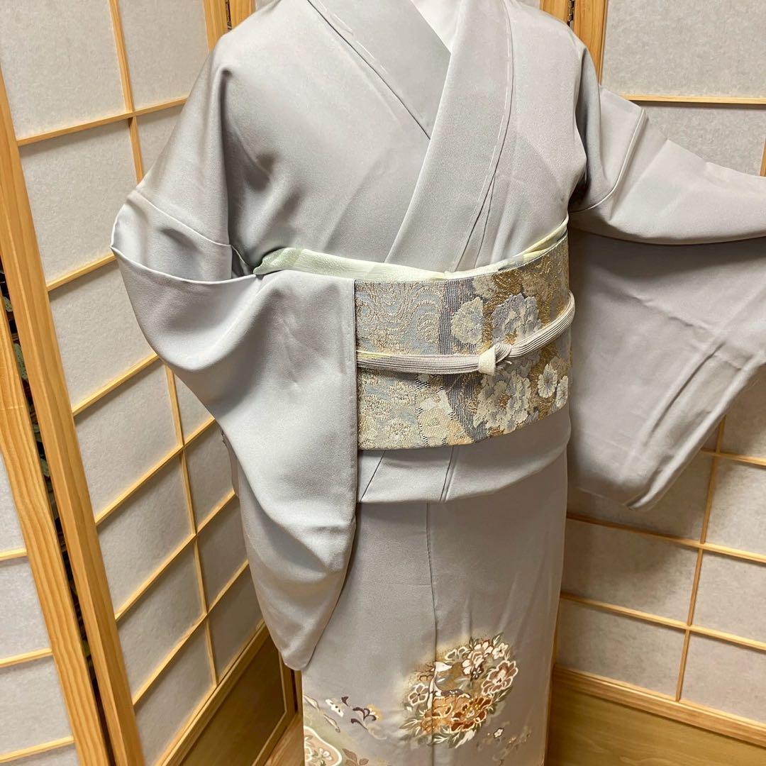 4418# Japanese Tomesode Kimono Vintage Womens Silk Fabric Robe Kimono only sold