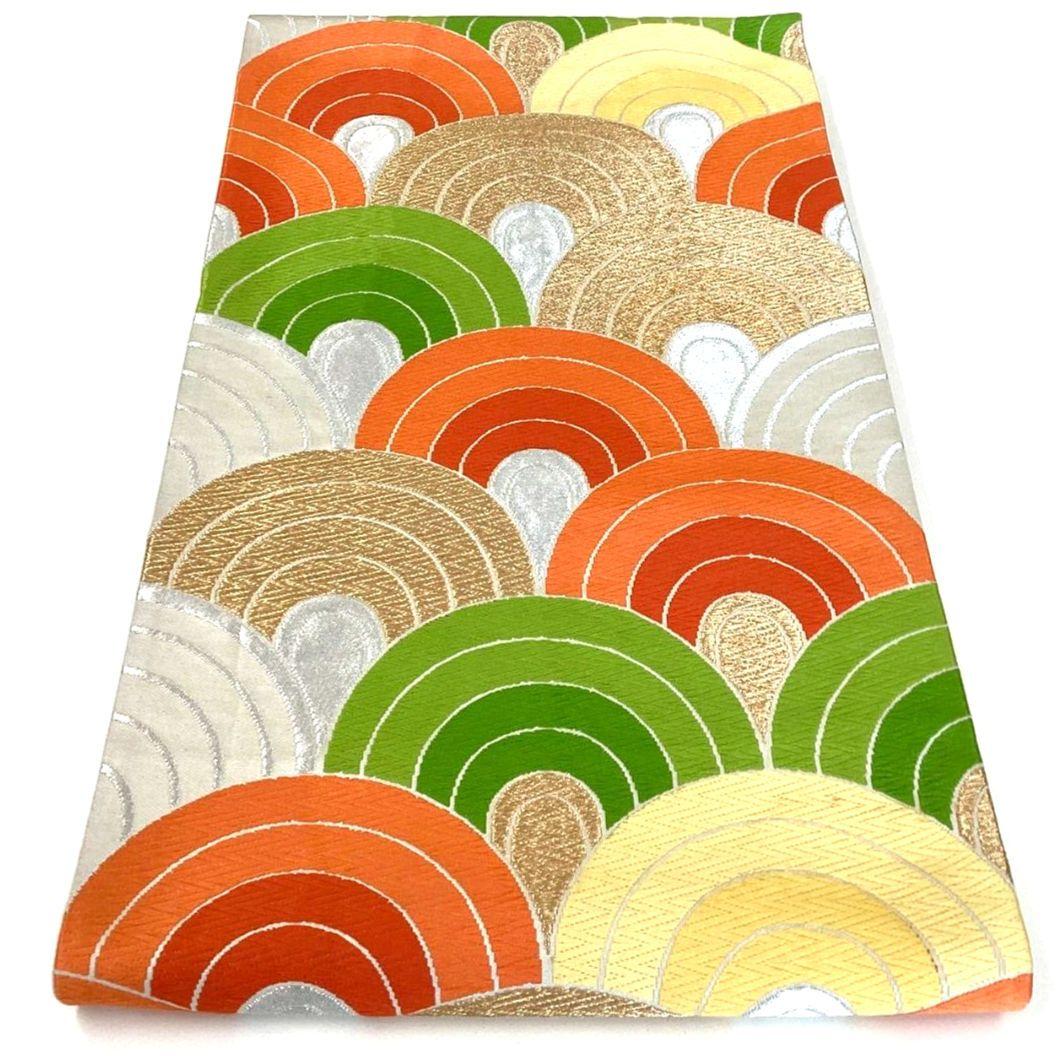4252# Japanese Vintage Fukuro Obi Belt Kimono Fabric Silk Traditional