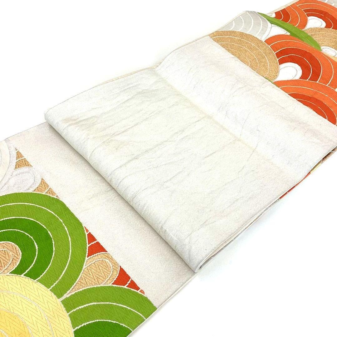 4252# Japanese Vintage Fukuro Obi Belt Kimono Fabric Silk Traditional