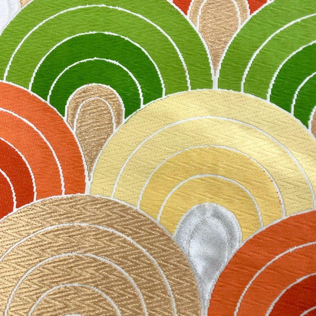 4252# Japanese Vintage Fukuro Obi Belt Kimono Fabric Silk Traditional