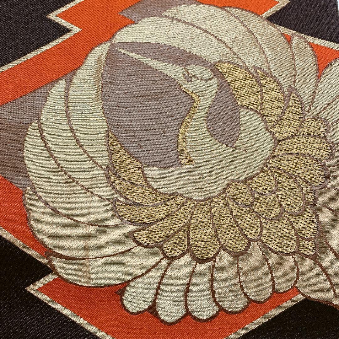 5045# Japanese Vintage Fukuro Obi Belt Kimono Fabric Silk Traditional