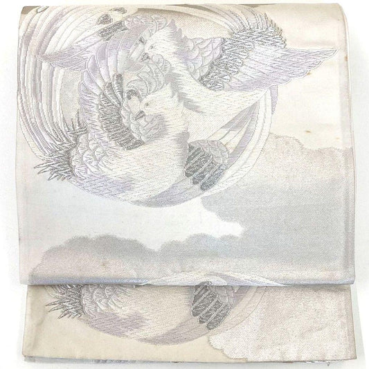 4908# Japanese Vintage Fukuro Obi Belt Kimono Fabric Silk Traditional