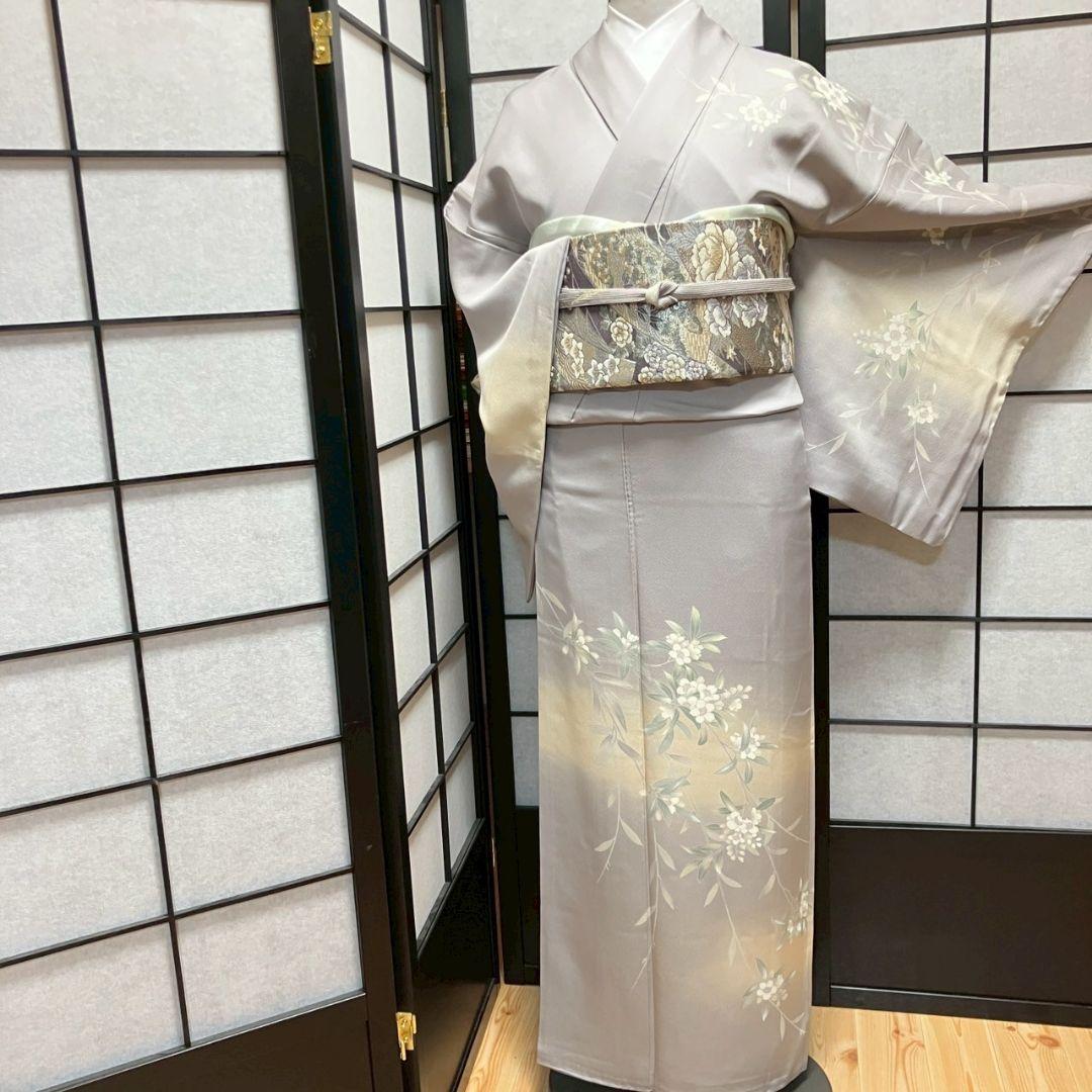 4386# Japanese Kimono Vintage Womens Silk Fabric Robe Kimono only sold