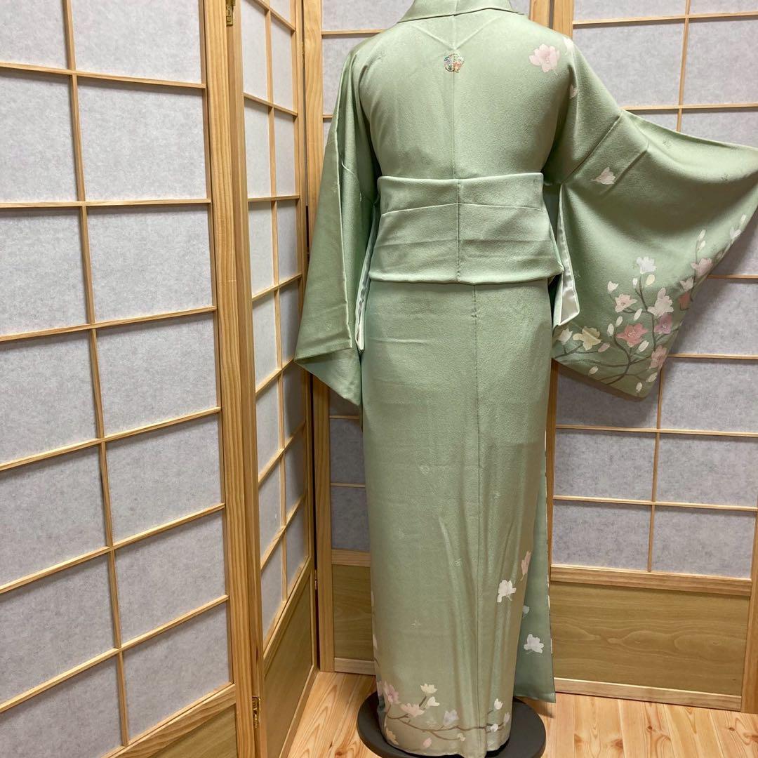 3937# Japanese Kimono Vintage Womens Silk Fabric Robe Kimono only sold
