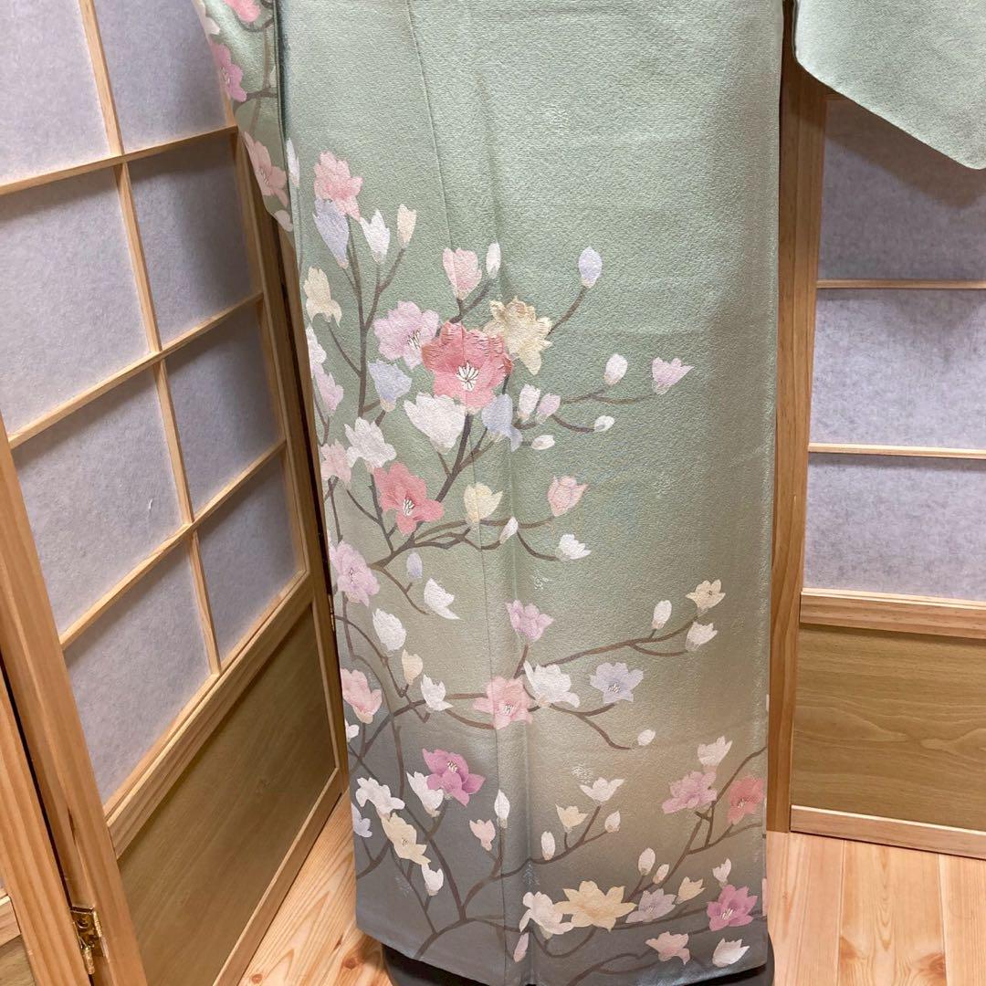 3937# Japanese Kimono Vintage Womens Silk Fabric Robe Kimono only sold